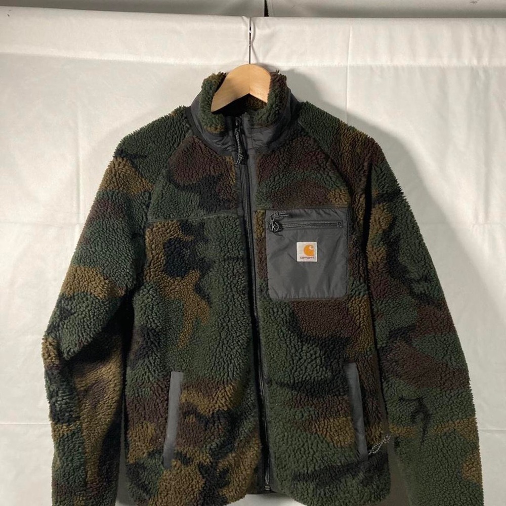 Carhartt WIP prentis liner zip up fleece small laurel camo